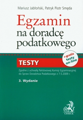 Egzamin na doradcę podatkowego Testy - Jabłoński Mariusz, Smęda Patryk Piotr