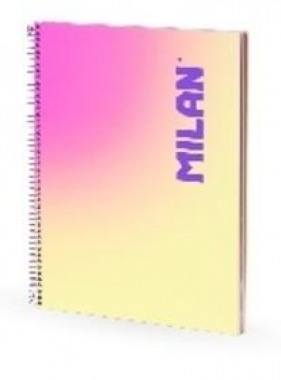 Zeszyt A4/90K kratka na spirali żółty