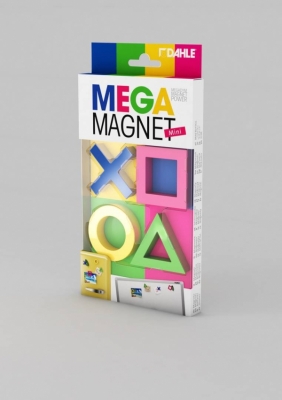 Magnesy Mega Magnet Mini - krzyż, koło, trójkąt, kwadrat 45x45mm Dahle (95554-14824 DA)