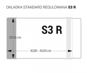 Okładka standard S3R -28,5x40,8-44 CM regulowana op.25szt.