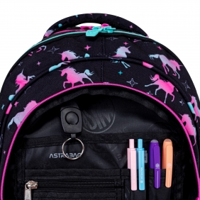 Astrabag, Plecak trzykomorowy - Unicorn squad (AB330)