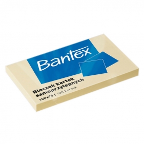 Kartki samoprzylepne, 100x75mm 100k - żółte