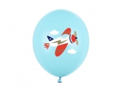 Balony Samolot pastelowe niebieskie 30cm 50szt