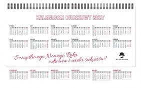 Kalendarz 2027 biurkowy tygodniowy poprzeczny, 1 szt