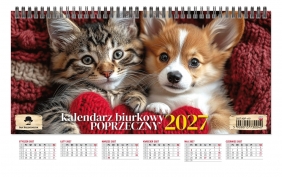 Kalendarz 2027 biurkowy tygodniowy poprzeczny, 1 szt