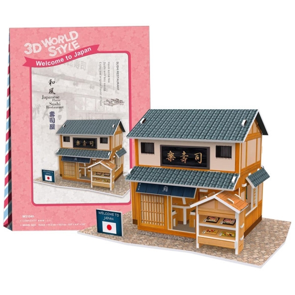 Puzzle 3D: Domki świata - Japonia, Sushi House (306-23104)