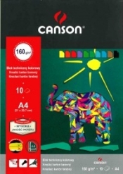 Blok techniczny Canson A4 kolor 160 g 10 arkuszy