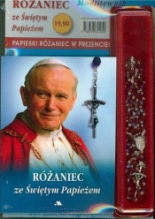 Różaniec ze Świętym Papieżem Modlitewnik z różańcem w kolorze czarnym