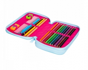 Coolpack Jumper 2, piórnik podwójny - Pink Scribble (D066340)