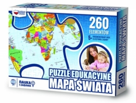Puzzle edukacyjne Mapa świata 260 elementów