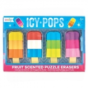 Gumki do ścierania, Pachnące, Lody na Patyku, 4 gumki