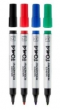 Marker permanentny okrągły mix 4 kolory TOMA