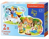 Puzzle konturowe 2w1 Snow White and the Seven Dwarfs (020041)