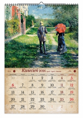 Kalendarz 2026 ścienny dwustronny A3 - Wielcy mistrzowie impresjonizmu