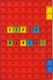 Notes silikonowy A5 Unipap Blocks w kratkę 100 kartek czerwony - <br />