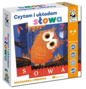 Czytam i układam słowa. Układanka literowa. Zestaw sowa. Kapitan Nauka