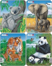 Puzzle Koala Słoń Tygrys Panda - <br />