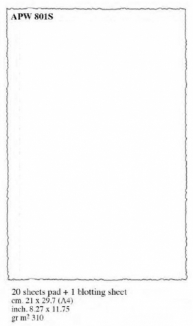 Papier czerpany A4 z podkładką 20 arkuszy biały