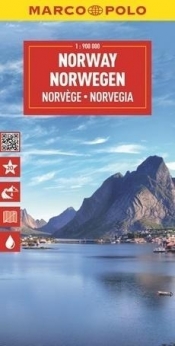 Mapa drogowa Norwegia 1:900 000 - Opracowanie zbiorowe
