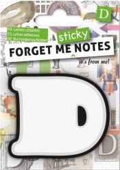 Forget me sticky - notes kart samoprzylepnych litera D