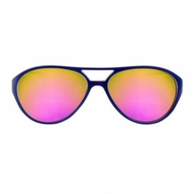 Okulary niebieskie lustrzane soczewki + etui 36m+