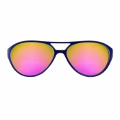 Okulary niebieskie lustrzane soczewki + etui 36m+