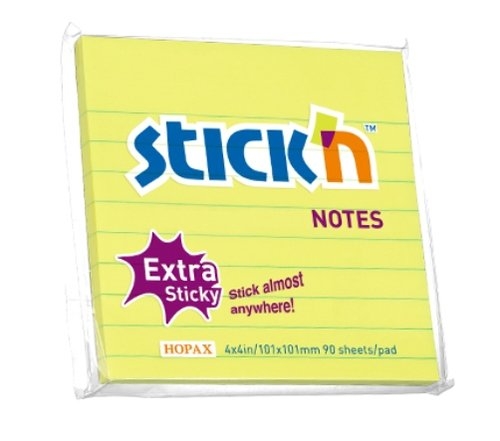 Notes samoprzylepny extra sticky 101x101mm żółty neon