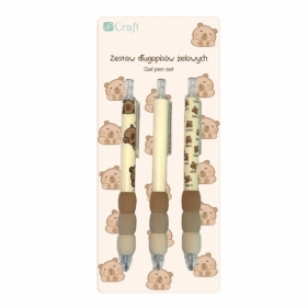 Długopisy żelowe Kapibara czarne 3szt