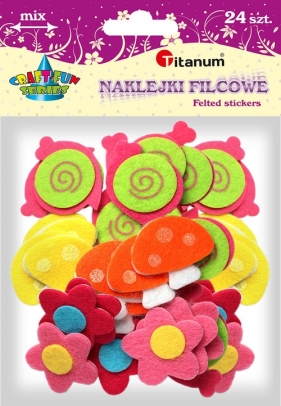 Naklejki filcowe samoprzylepne mix 24 sztuki