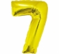 Balon foliowy cyfra "7" złota, 85cm