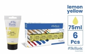 Farba akrylowa - cytrynowy żółty 75ml (6szt)
