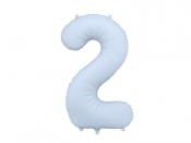 Balon foliowy cyfra 2 86cm mglisty niebieski