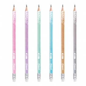 Ołówek z gumką Glitter brokat HB (12szt) MAPED