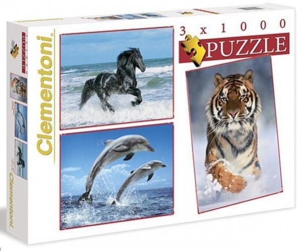 Puzzle 3x1000 Zwierzęta (08004)