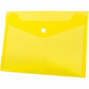 Teczka/koperta plastikowa na guzik Tetis A5, 12 szt. - żółta (BT610-Y)