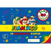 Blok rysunkowy Flamingo A4/20k - kolor (301009)