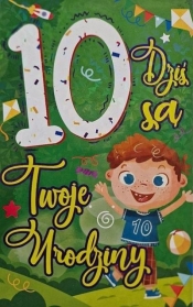 Karnet Urodziny 10 chłopiec