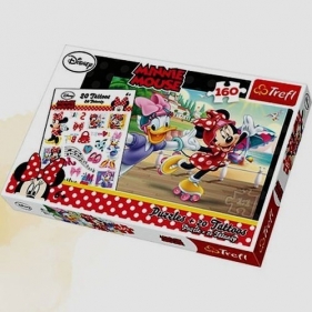 Minnie i Daisy na wrotkach Puzzle 160 + Tatuaże (90504)