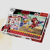 Minnie i Daisy na wrotkach Puzzle 160 + Tatuaże (90504)