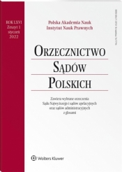 Orzecznictwo Sądów Polskich 1/2022 - Opracowanie zbiorowe