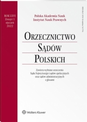 Orzecznictwo Sądów Polskich 1/2022 - Praca zbiorowa