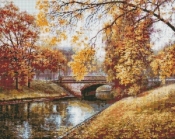 Diamentowa mozaika - Jesienny krajobraz 40x50cm