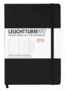 Kalendarz 2015 z notatnikiem Medium Leuchtturm1917 tygodniowy czarny