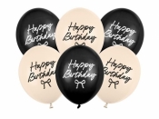 Balony Strong Happy Birthday Kokardki 30cm 6szt