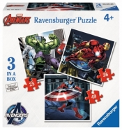 Puzzle 3w1 Avengers Super drużyna 25/36/49