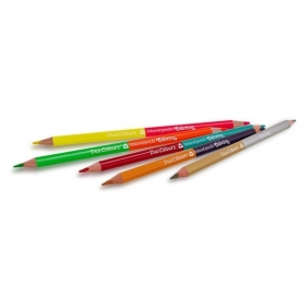 Kredki ołówkowe trójkątne dwukolorowe, 12 sztuk (33046PTR)