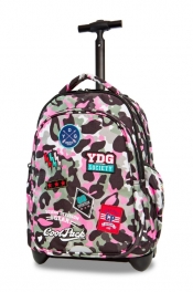CoolPack - Junior - Plecak młodziezowy na kółkach- Camo Pink (Badges) (A28112)
