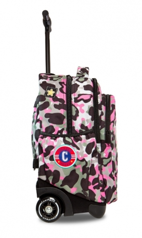 CoolPack - Junior - Plecak młodziezowy na kółkach- Camo Pink (Badges) (A28112)