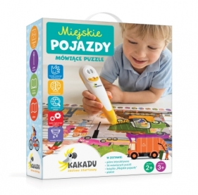 Mówiące puzzle interaktywne ",Miejskie pojazdy",. (zestaw z piórem Kakadu) - Magdalena Młodnicka .
