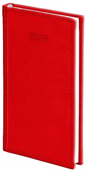 Kalendarz 2026 A6 tygodniowy Vivella czerwony